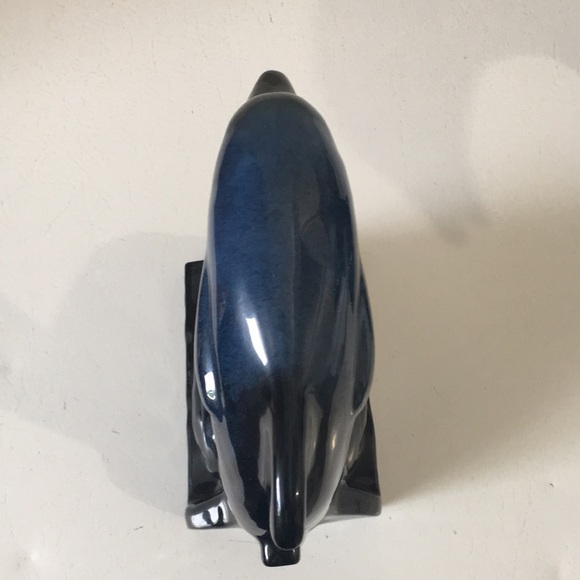 Blue Mountain Pottery Dolphin Bookends Cobalt Blue - Picture 6 of 12